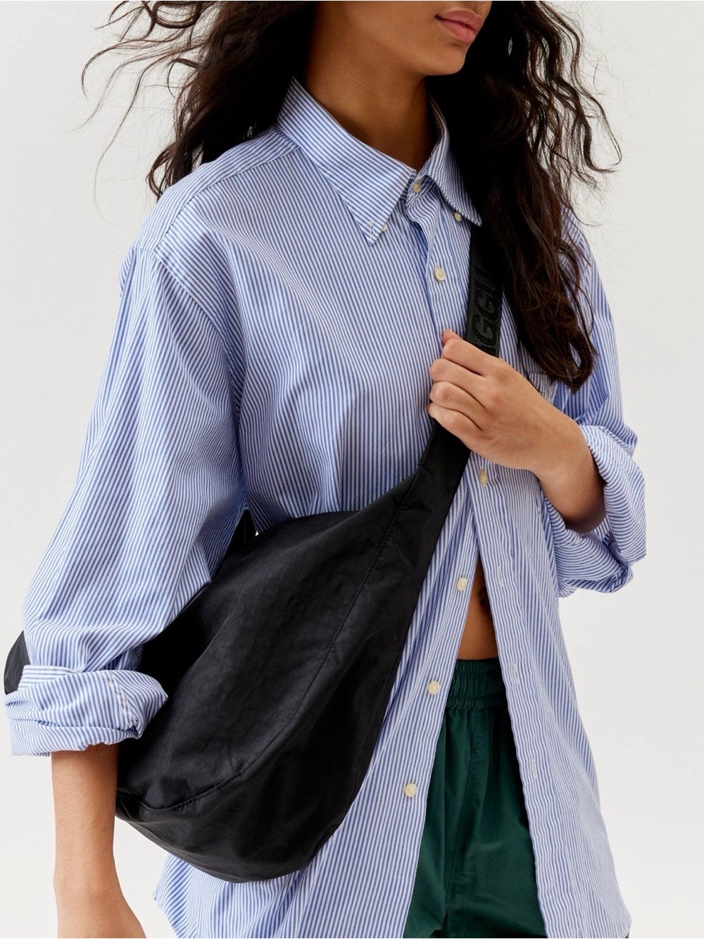 BAGGU Large Nylon Crescent Bag